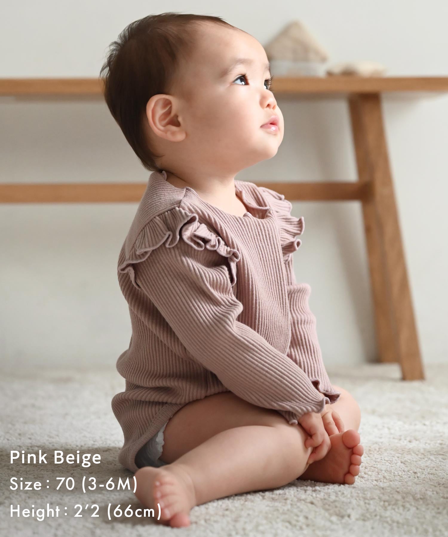 Shoulder-Frill Ribbed Long-Sleeve Romper – PUPPAPUPO OFFICIAL STORE
