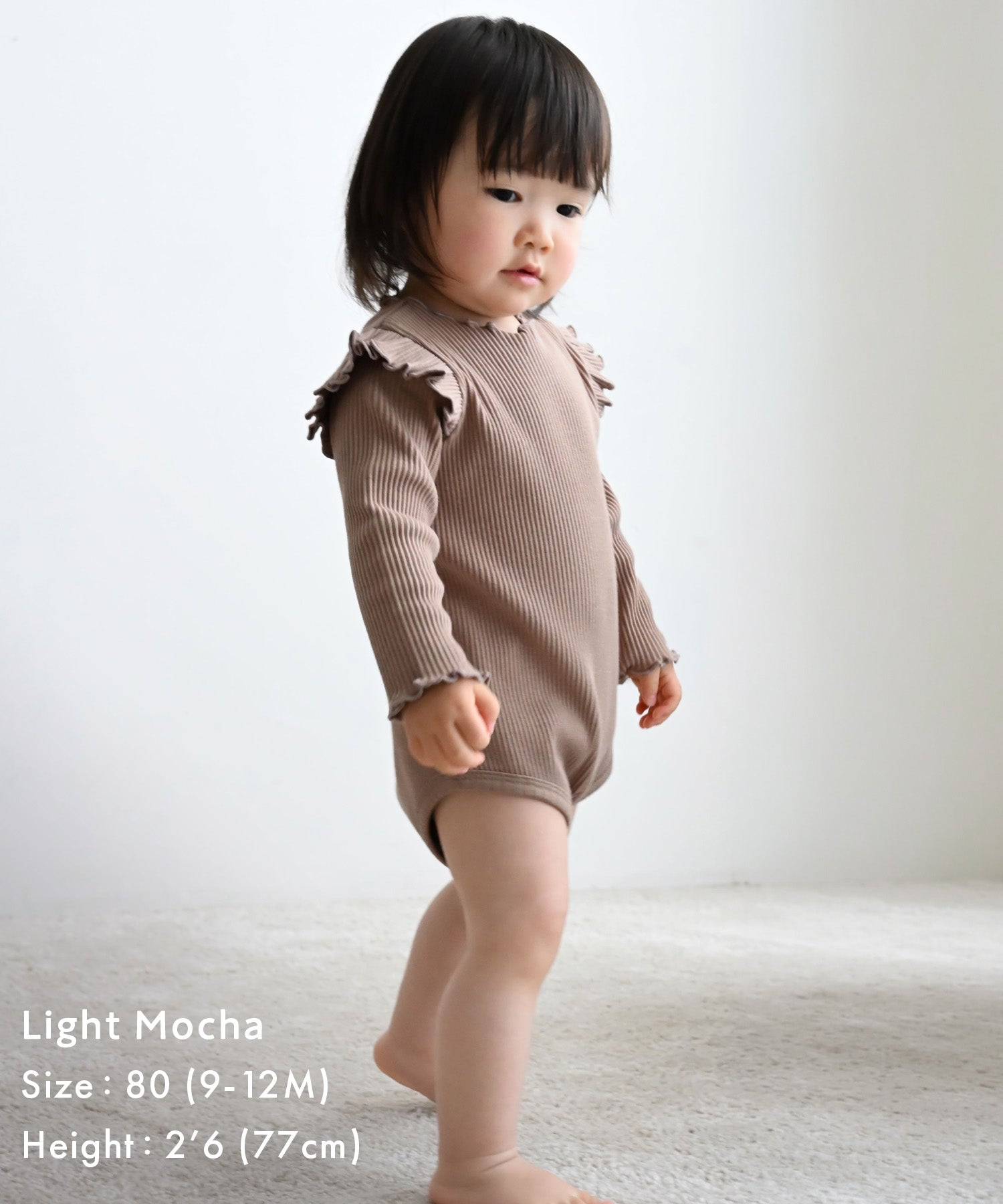 ぷっぱ Shoulder-Frill Ribbed Long-Sleeve Romper – PUPPAPUPO OFFICIAL STORE