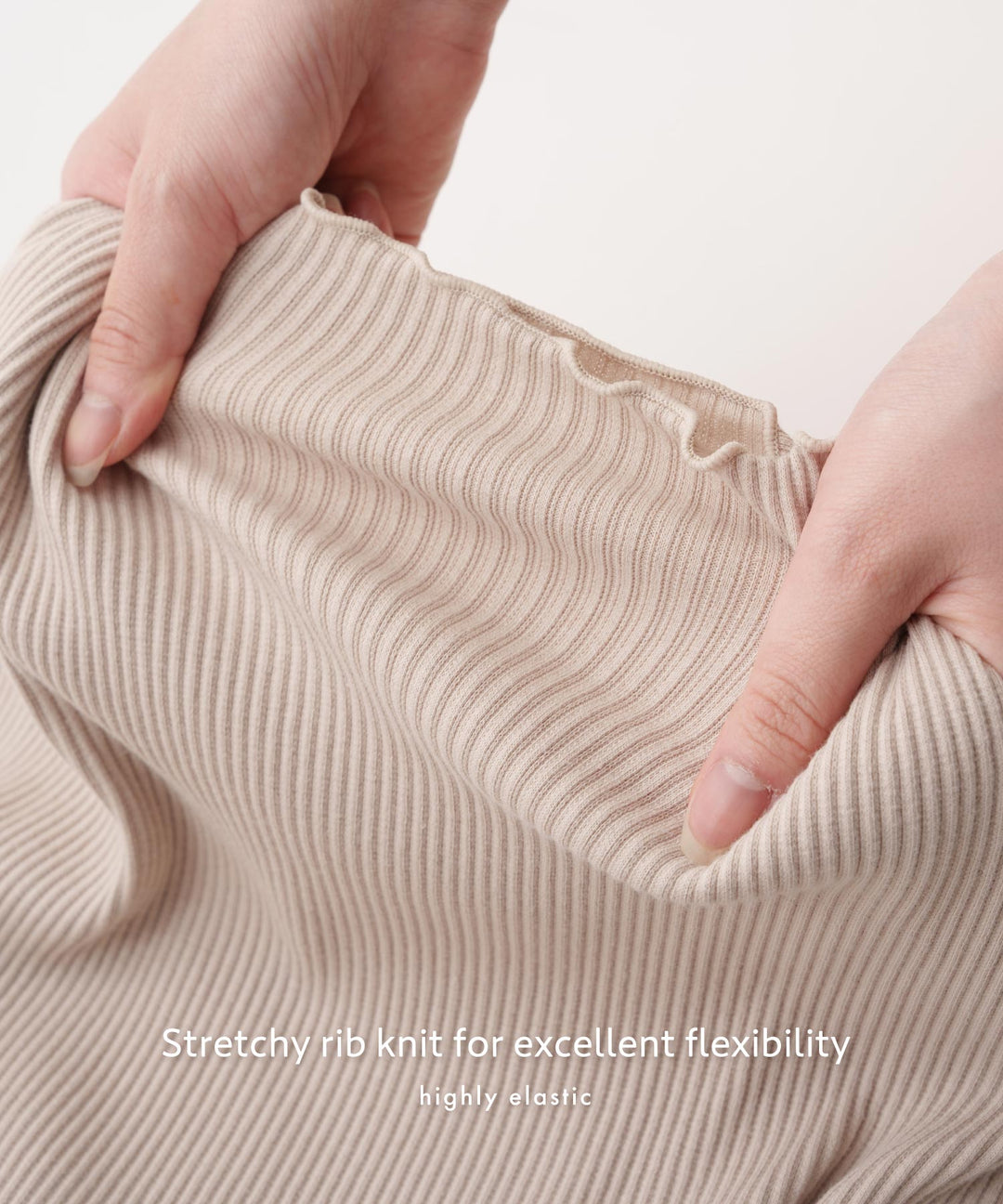 Shoulder-Frill Ribbed Long-Sleeve Romper