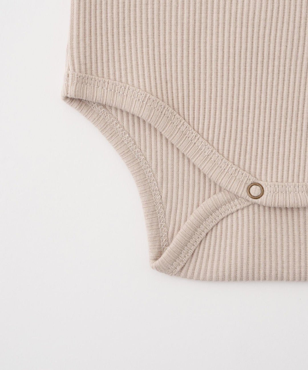 Shoulder-Frill Ribbed Long-Sleeve Romper