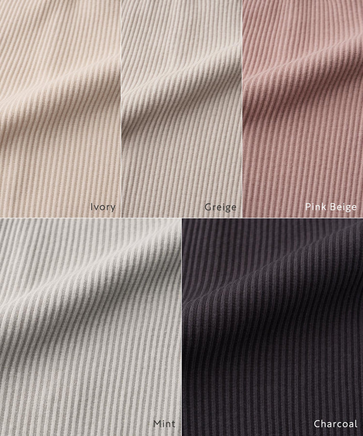 Shoulder-Frill Ribbed Long-Sleeve Romper