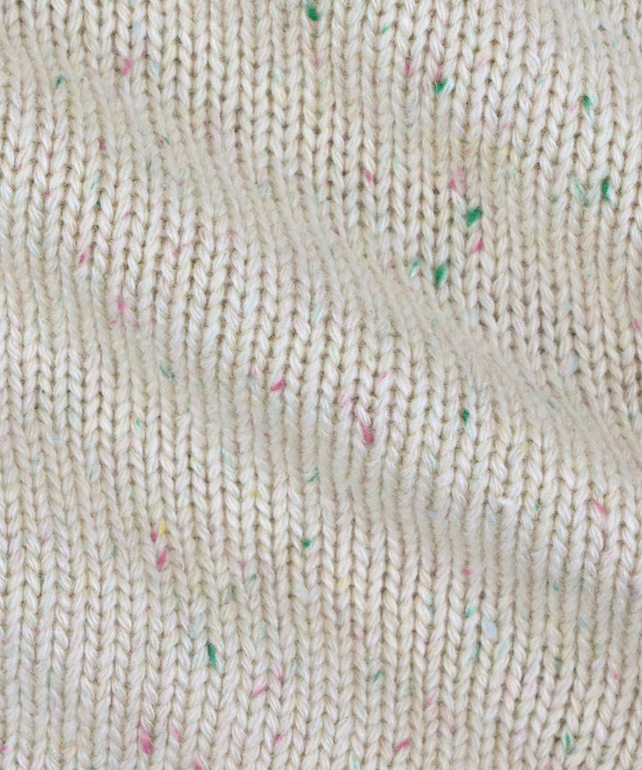 Long-Sleeve Color Nep Knit Romper