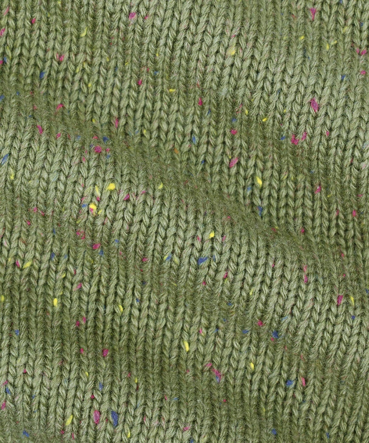 Long-Sleeve Color Nep Knit Romper