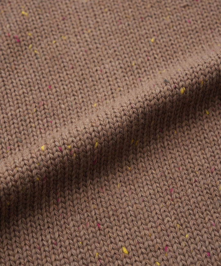 Long-Sleeve Color Nep Knit Romper