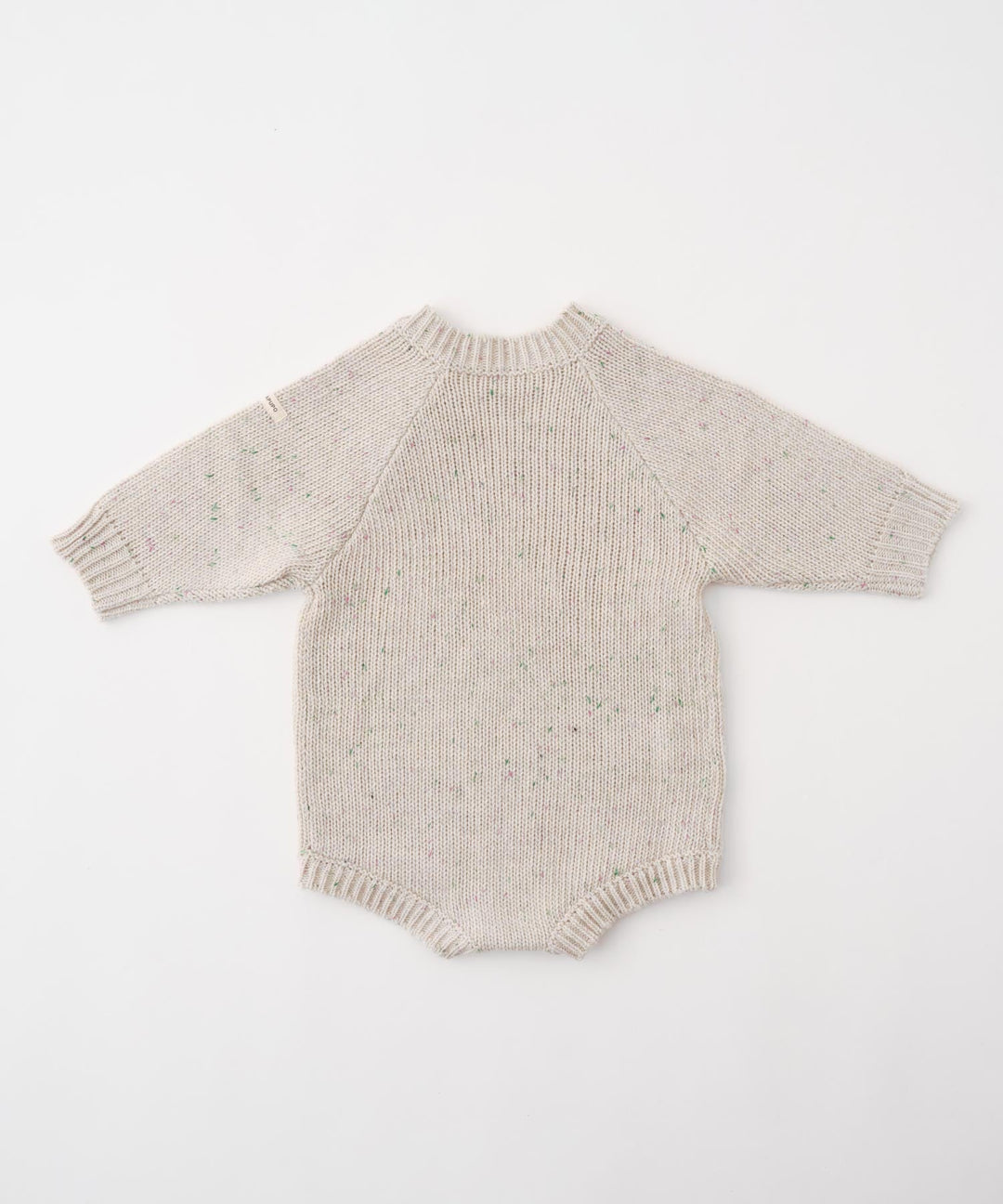 Long-Sleeve Color Nep Knit Romper