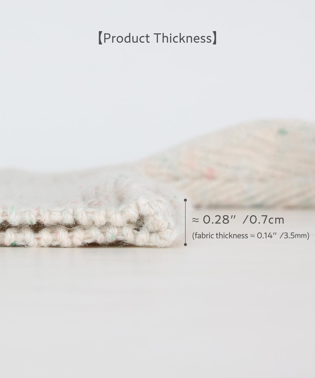 Long-Sleeve Color Nep Knit Romper