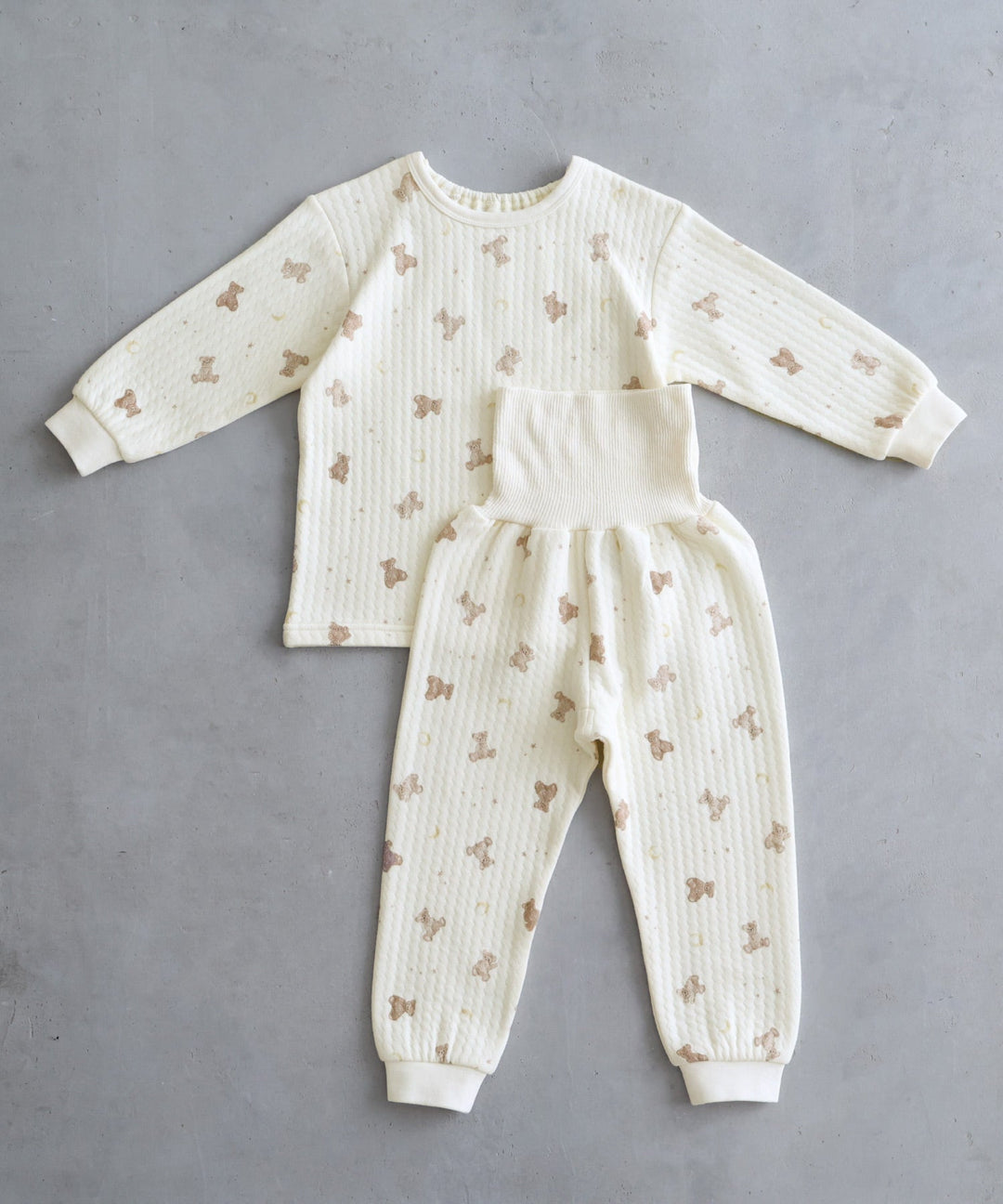 Baby Knit Quilt Pajamas with Stomach-Wrap Waistband
