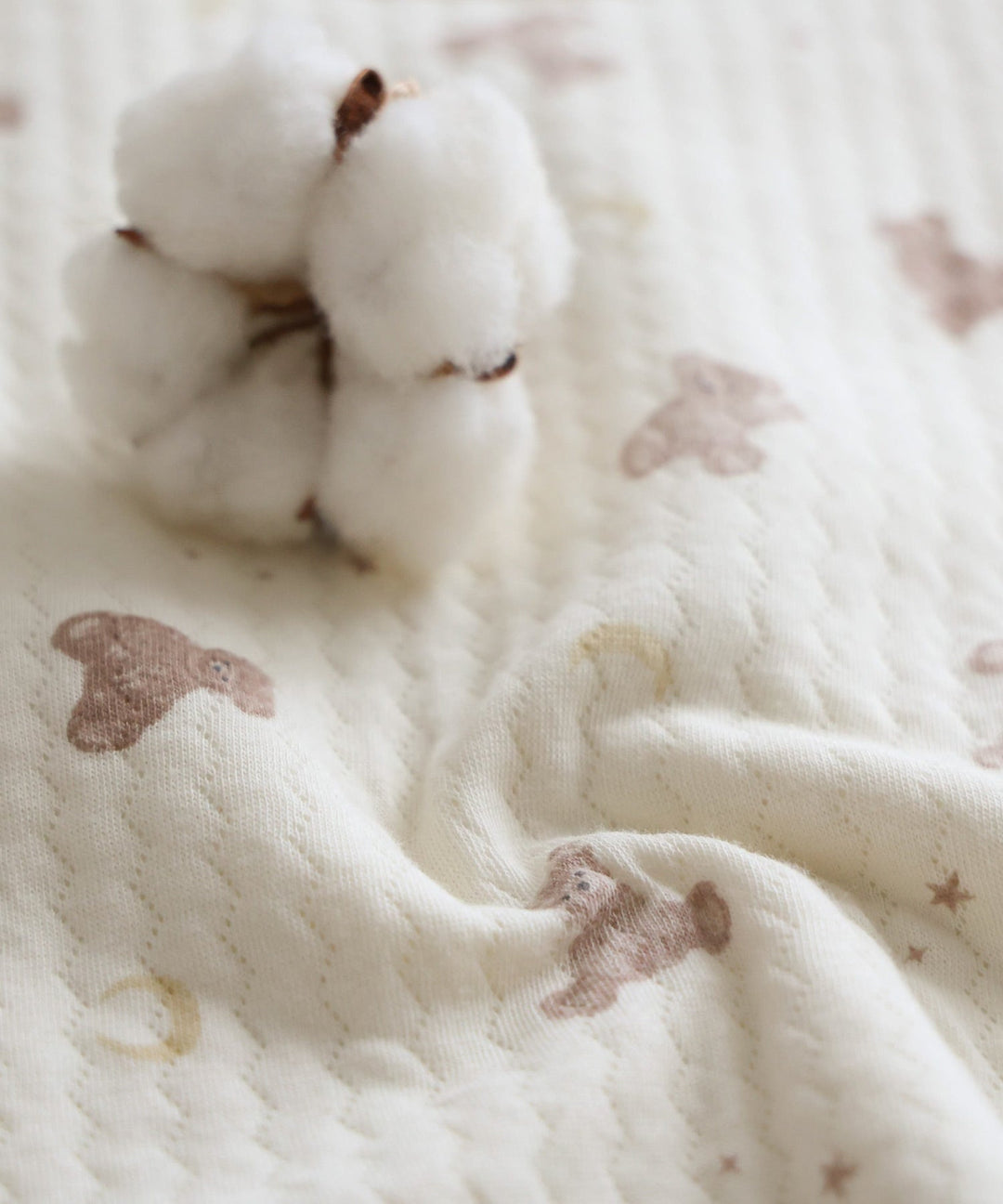 Baby Knit Quilt Pajamas with Stomach-Wrap Waistband