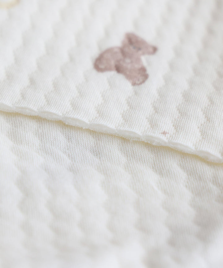 Baby Knit Quilt Pajamas with Stomach-Wrap Waistband