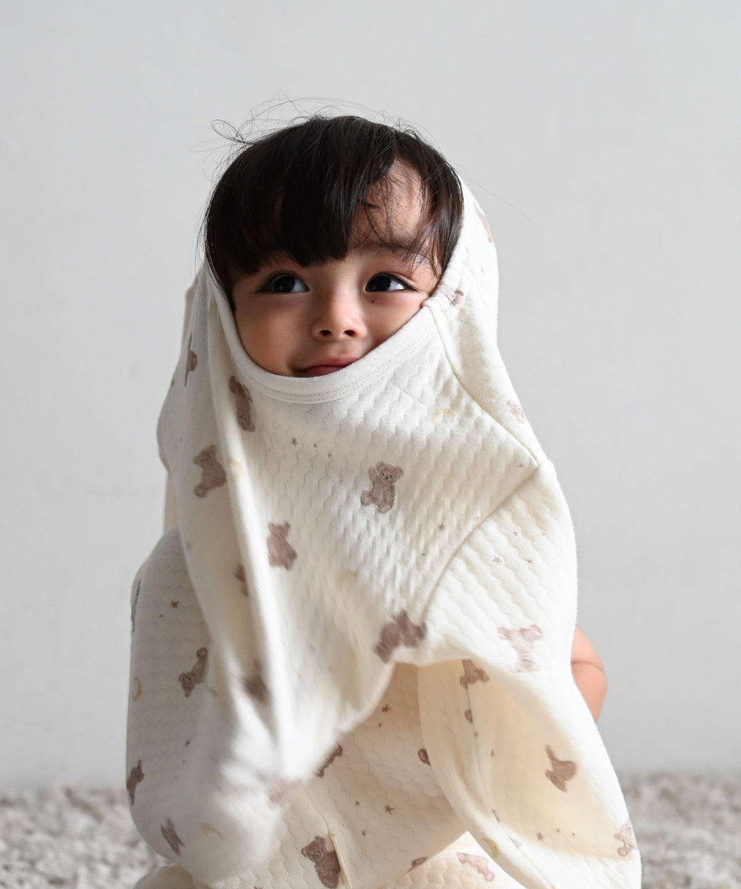 Baby Knit Quilt Pajamas with Stomach-Wrap Waistband