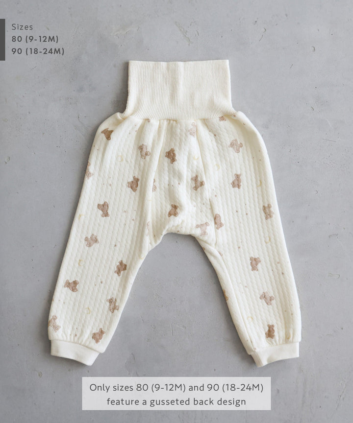 Baby Knit Quilt Pajamas with Stomach-Wrap Waistband