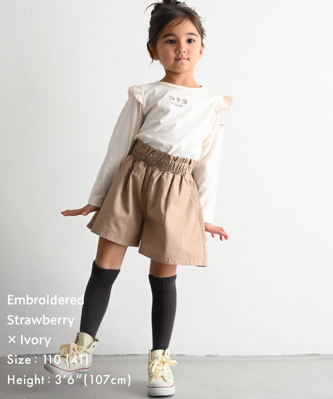 【SS】Shoulder Frill Long-Sleeve T-Shirt