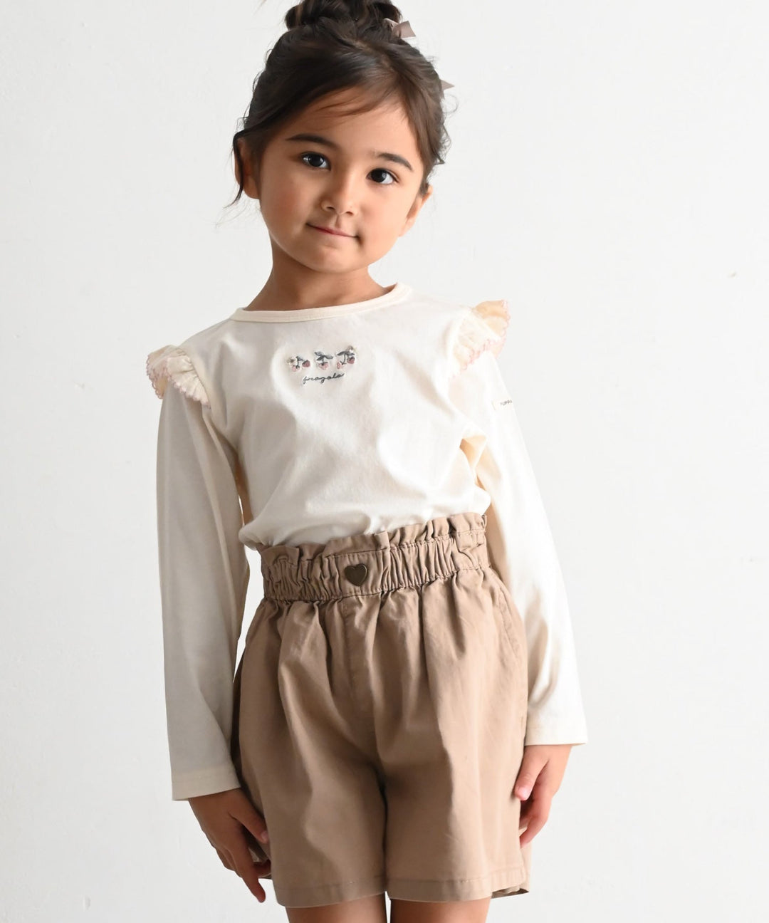 【SS】Shoulder Frill Long-Sleeve T-Shirt