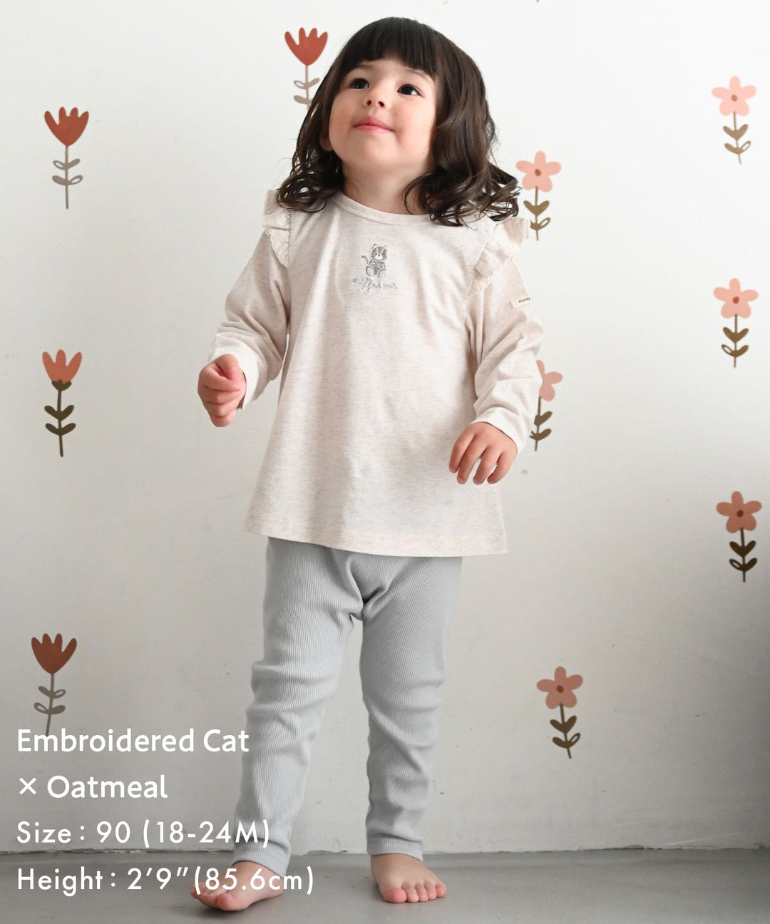 【SS】Shoulder Frill Long-Sleeve T-Shirt