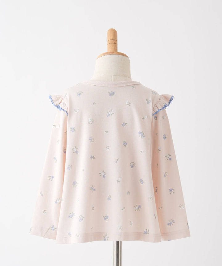 【SS】Shoulder Frill Long-Sleeve T-Shirt