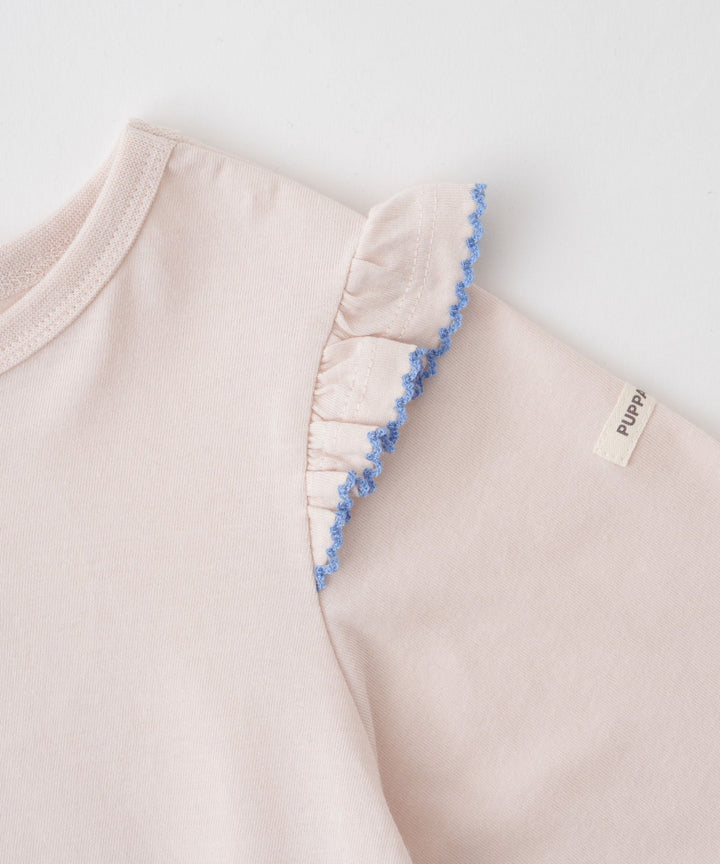 【SS】Shoulder Frill Long-Sleeve T-Shirt