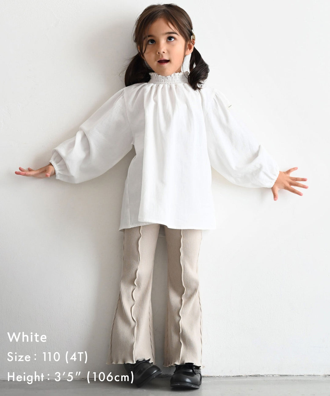 Shirred Puff-Sleeve Blouse