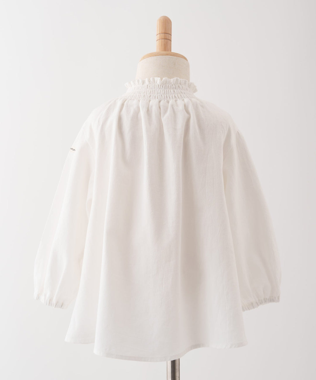 Shirred Puff-Sleeve Blouse