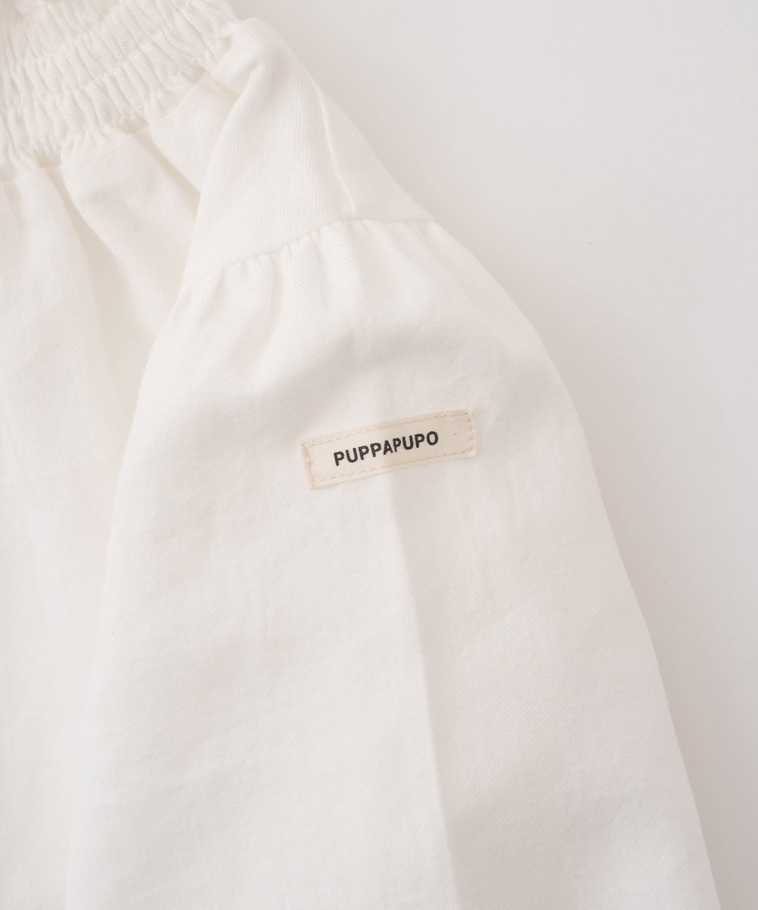 Shirred Puff-Sleeve Blouse