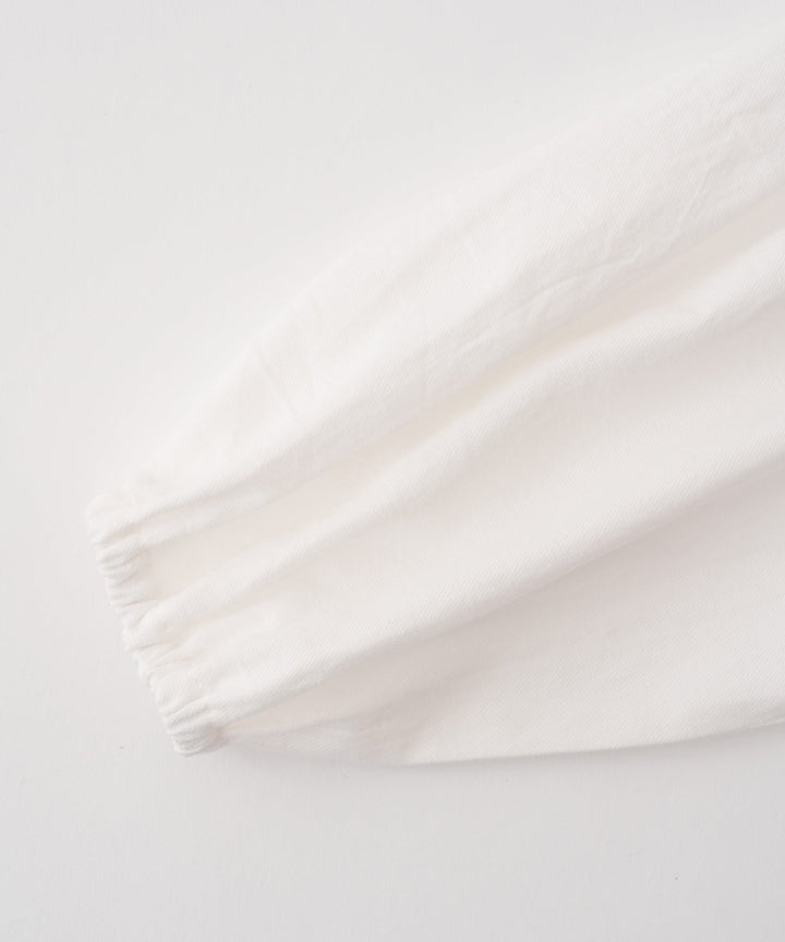 Shirred Puff-Sleeve Blouse