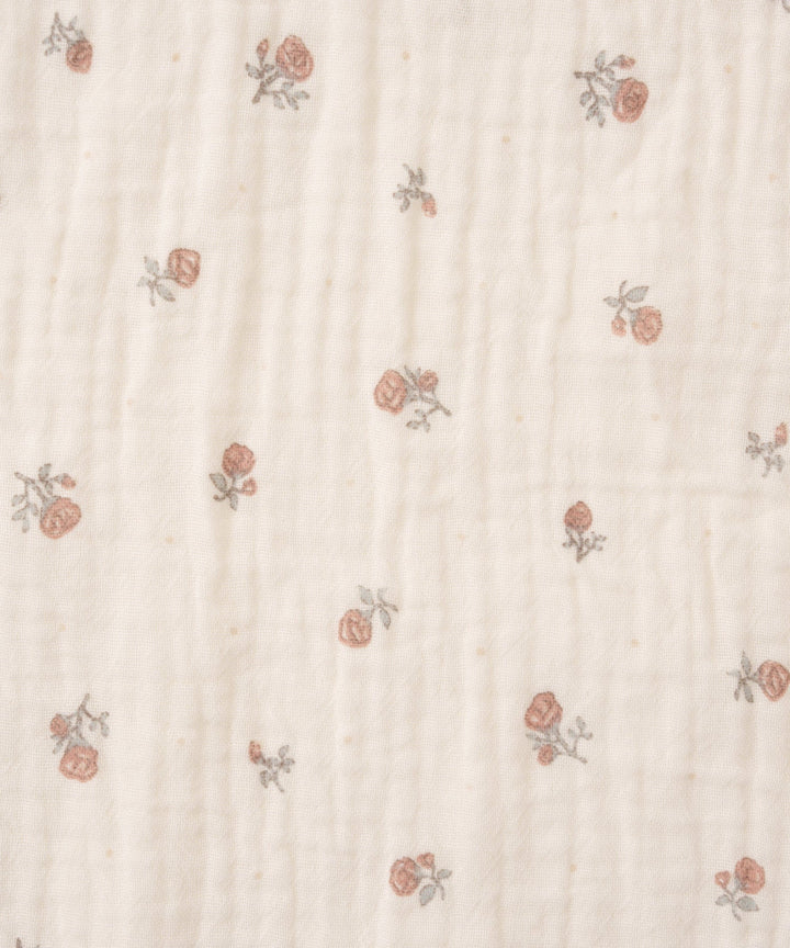 Double Gauze Blouse with Frilled Collar