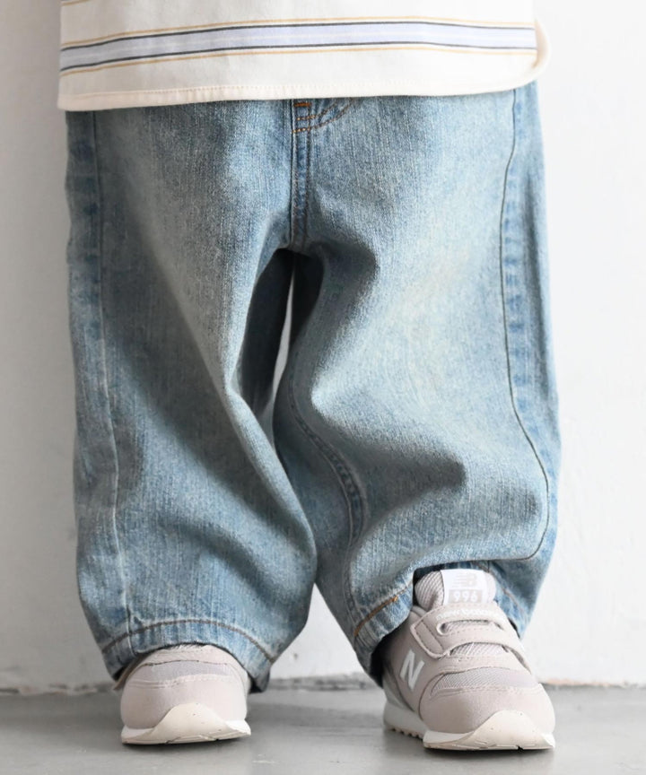 Vintage-Style Denim Pants