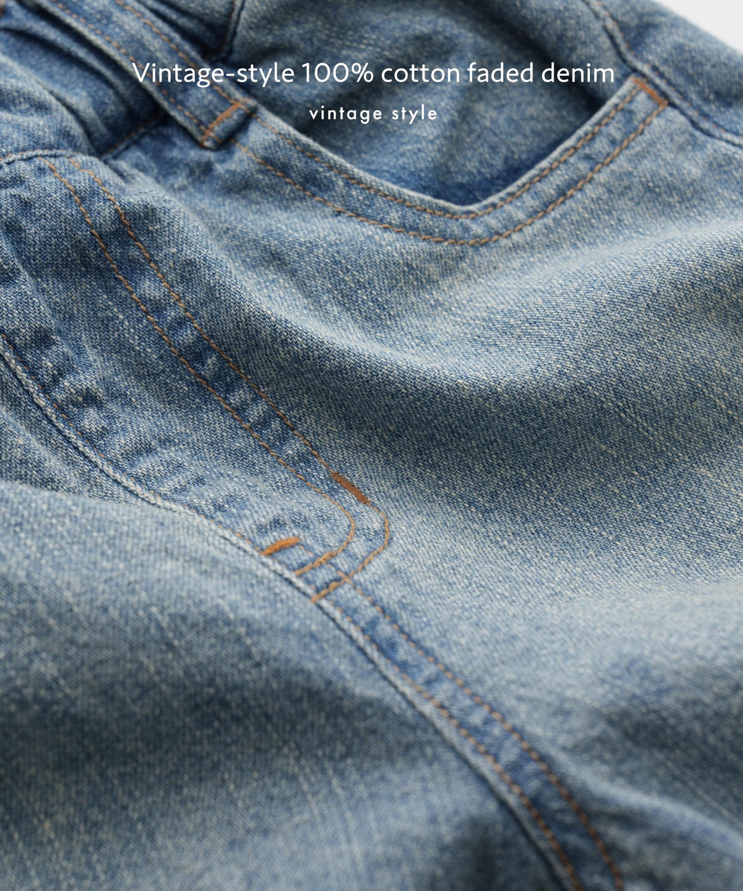 Vintage-Style Denim Pants