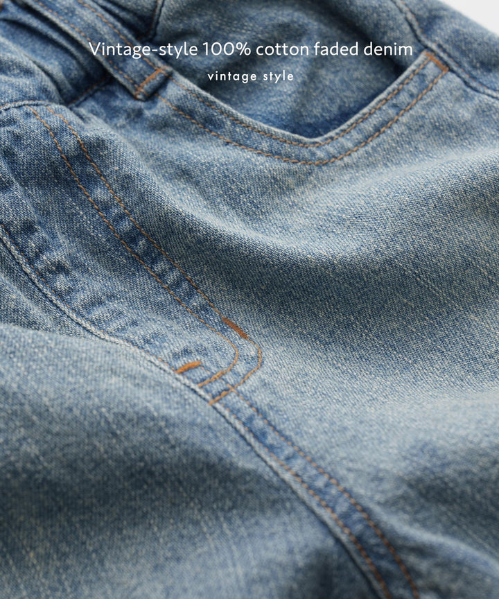 Vintage-Style Denim Pants