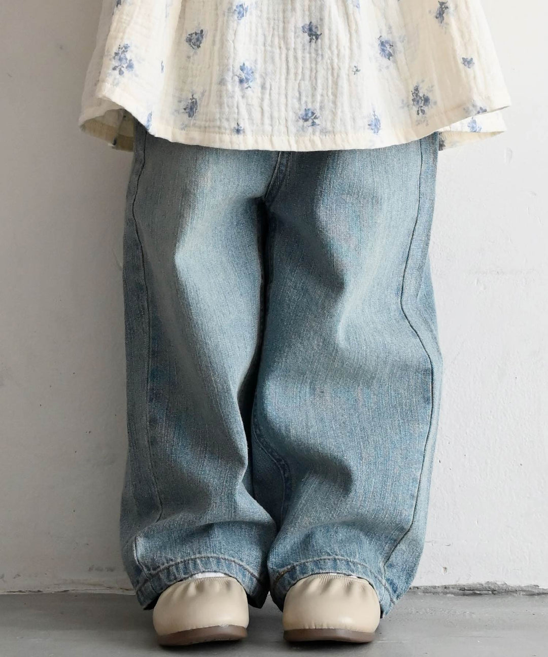 Vintage-Style Denim Pants