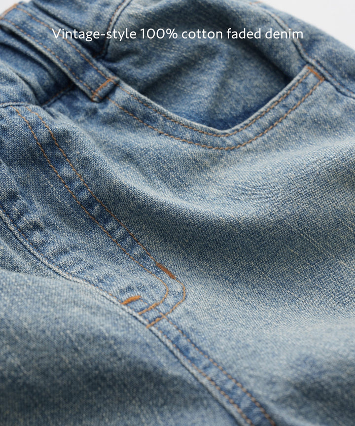 Vintage-Style Denim Pants