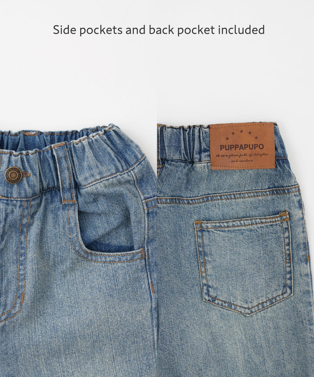Vintage-Style Denim Pants