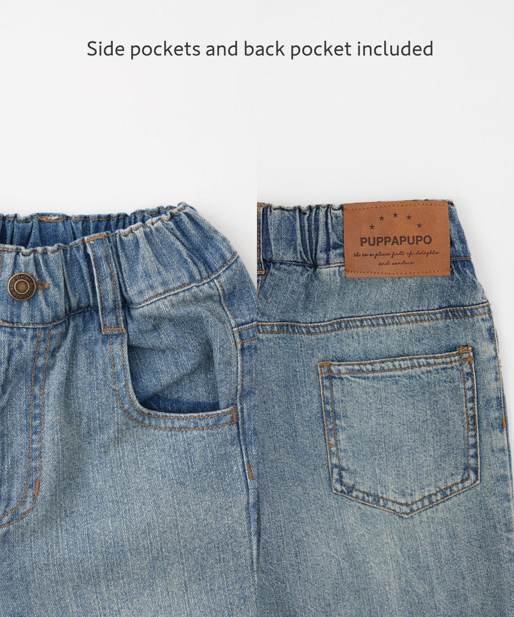 Vintage-Style Denim Pants