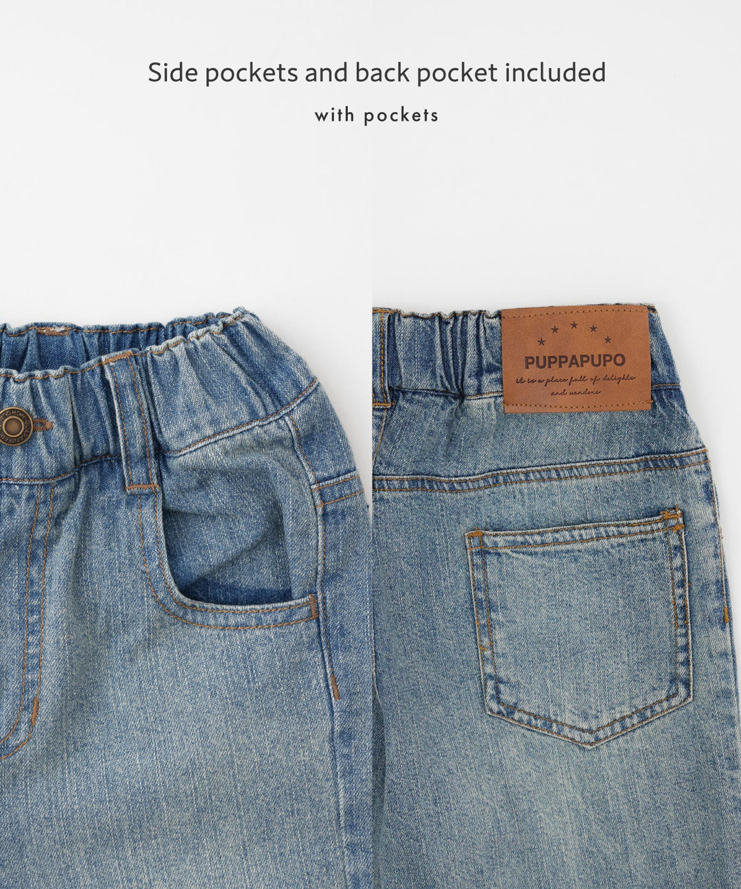 Vintage-Style Denim Pants