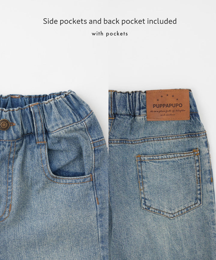 Vintage-Style Denim Pants