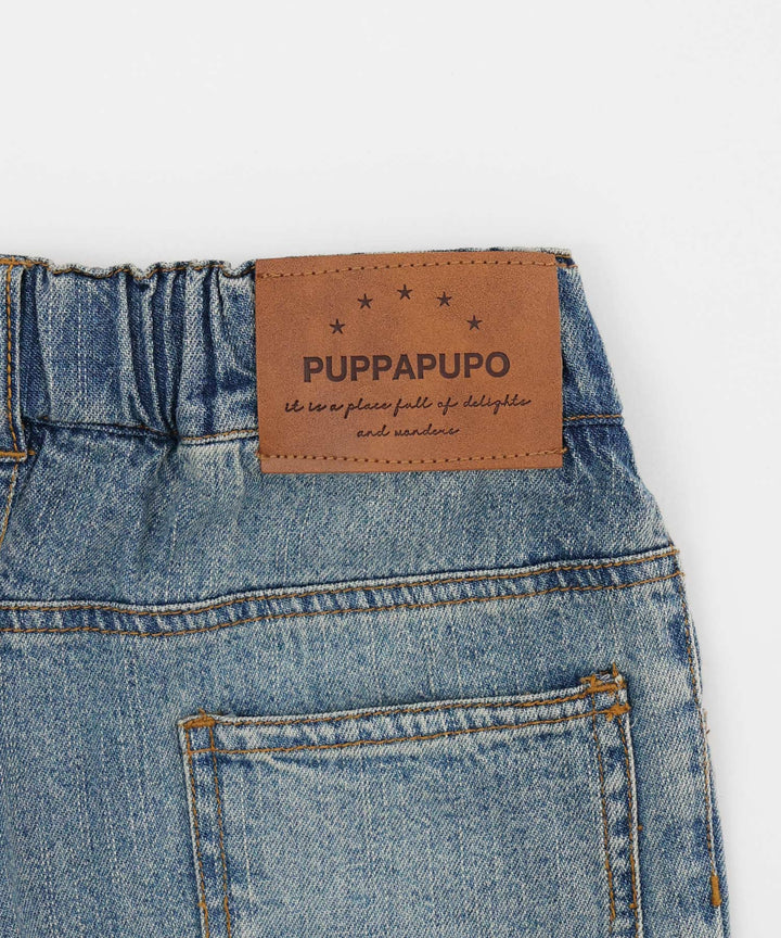 Vintage-Style Denim Pants