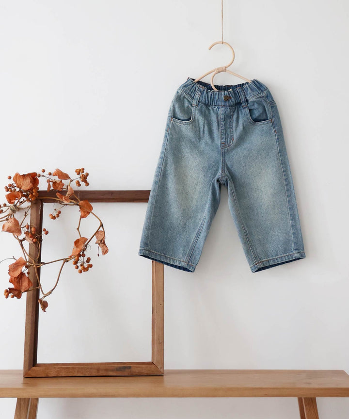 Vintage-Style Denim Pants