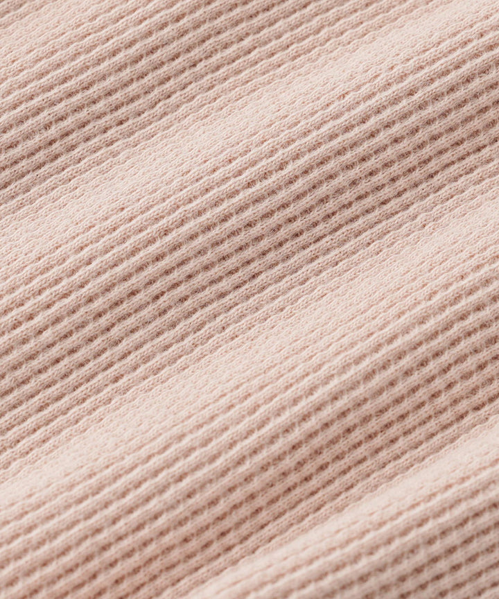 Long-Sleeve Waffle Romper with Bonnet