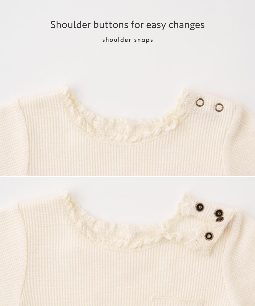 Long-Sleeve Waffle Romper with Bonnet