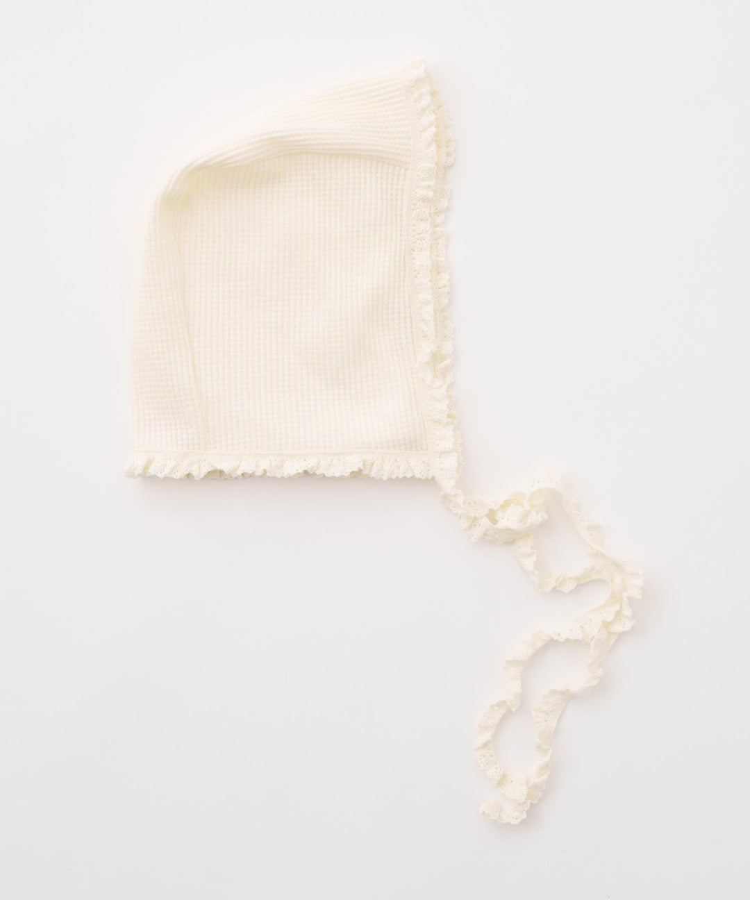 Long-Sleeve Waffle Romper with Bonnet