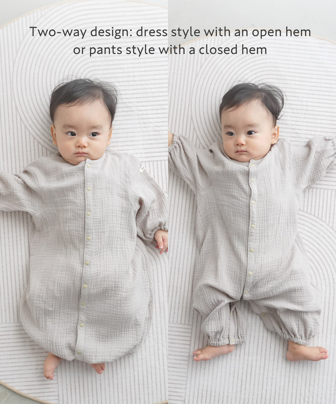 2-Way Double Gauze Coverall Romper