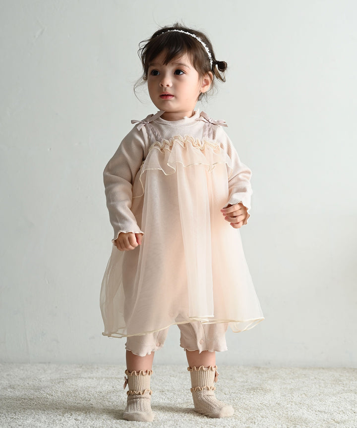 Tulle Frill One-Piece Romper