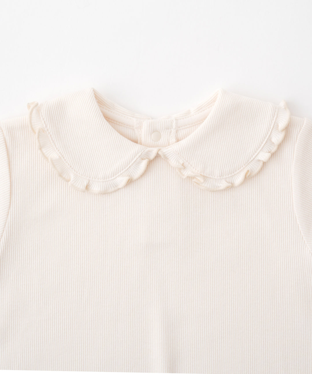 Big-Collar Short-Sleeve Ribbed T-Shirt