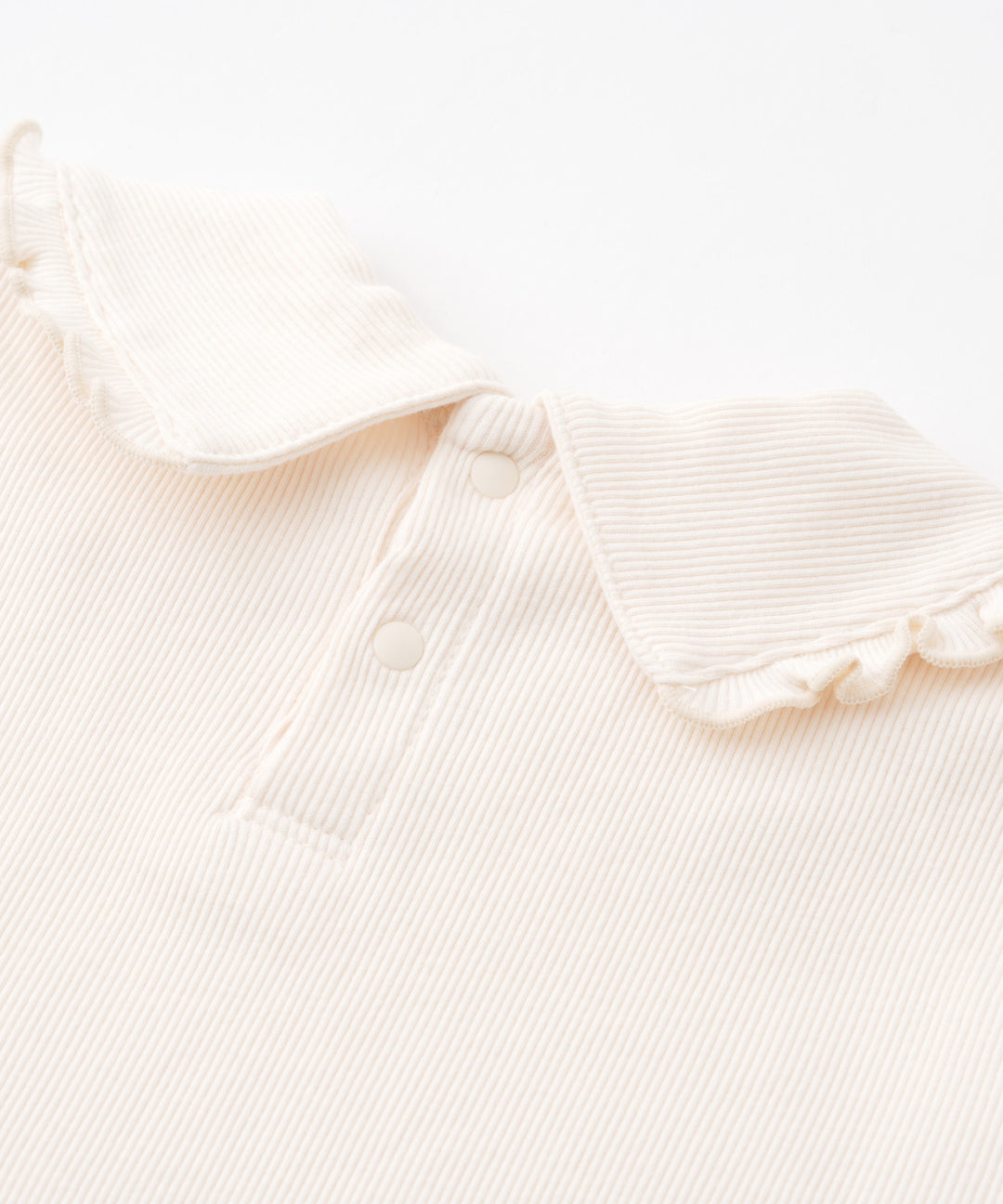 Big-Collar Short-Sleeve Ribbed T-Shirt