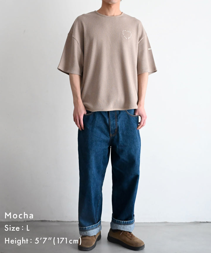 羅紋圓 નીચે 短袖格子 T 恤