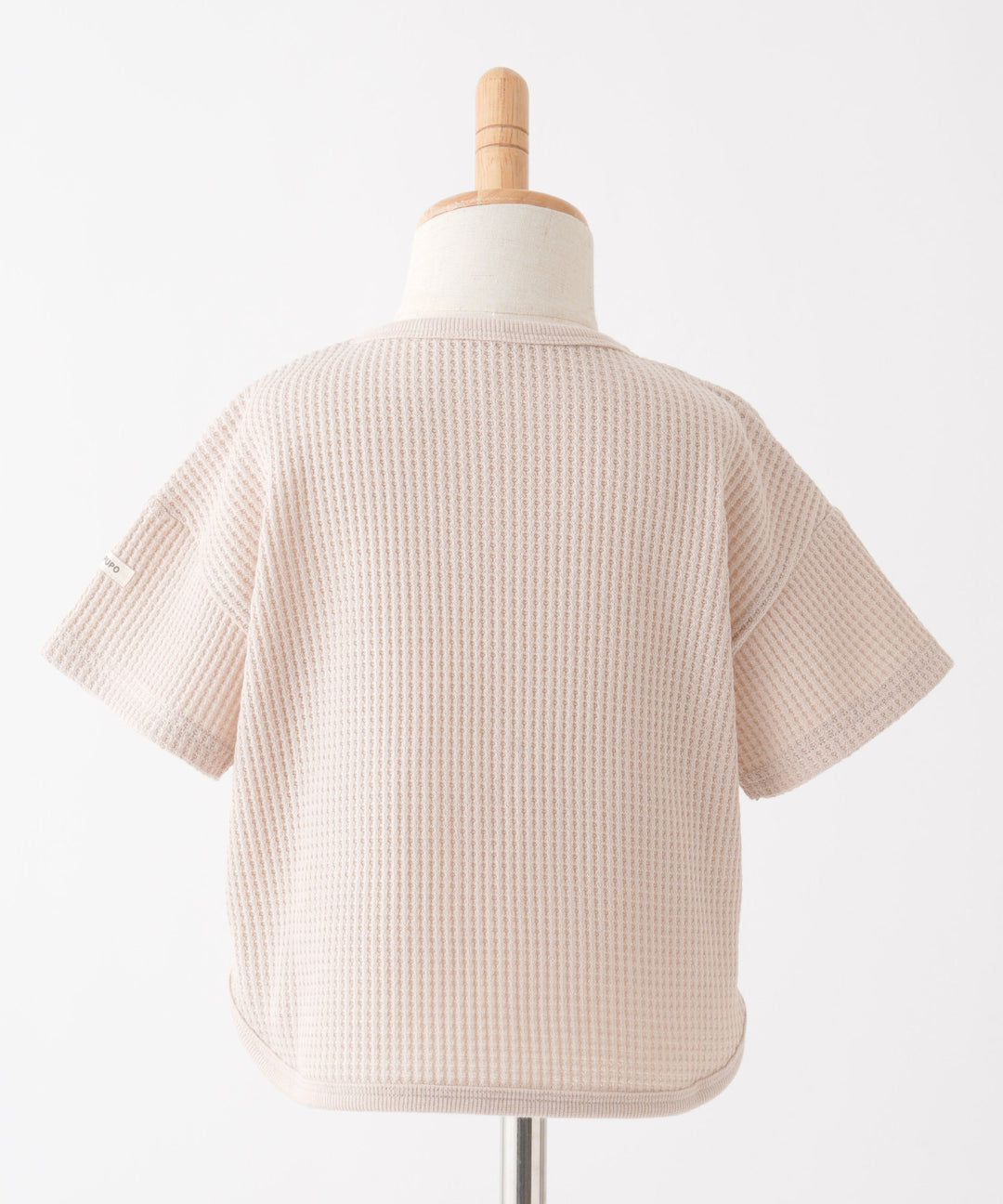 羅紋圓 નીચે 短袖格子 T 恤