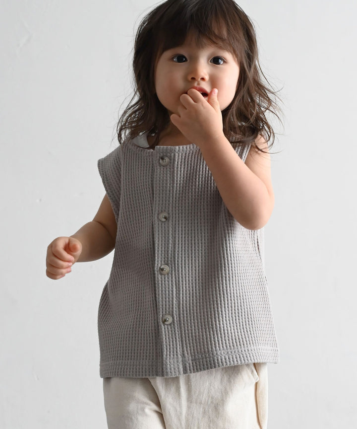 2-Way Front & Back Sleeveless Waffle Top