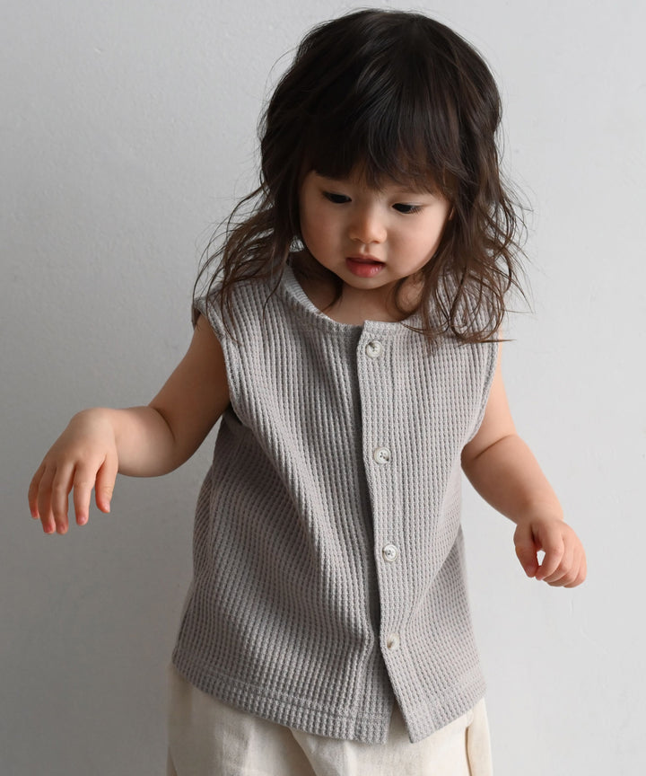 2-Way Front & Back Sleeveless Waffle Top