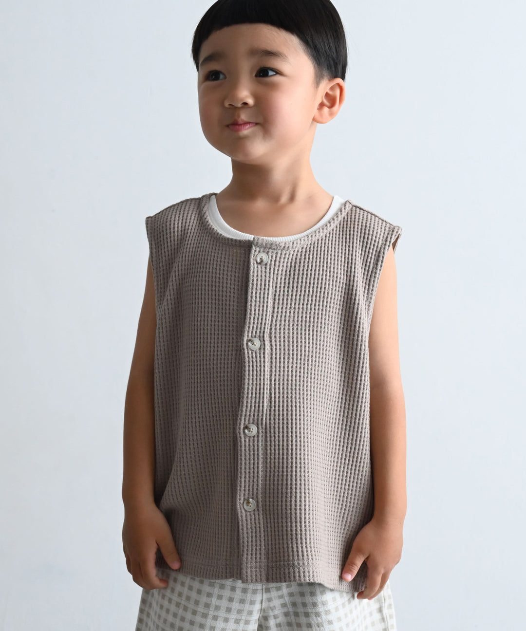 2-Way Front & Back Sleeveless Waffle Top