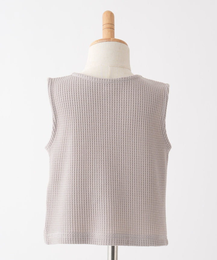2-Way Front & Back Sleeveless Waffle Top