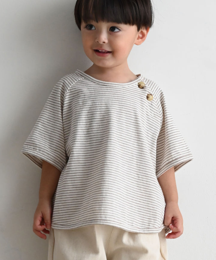 羅紋短袖條紋T恤